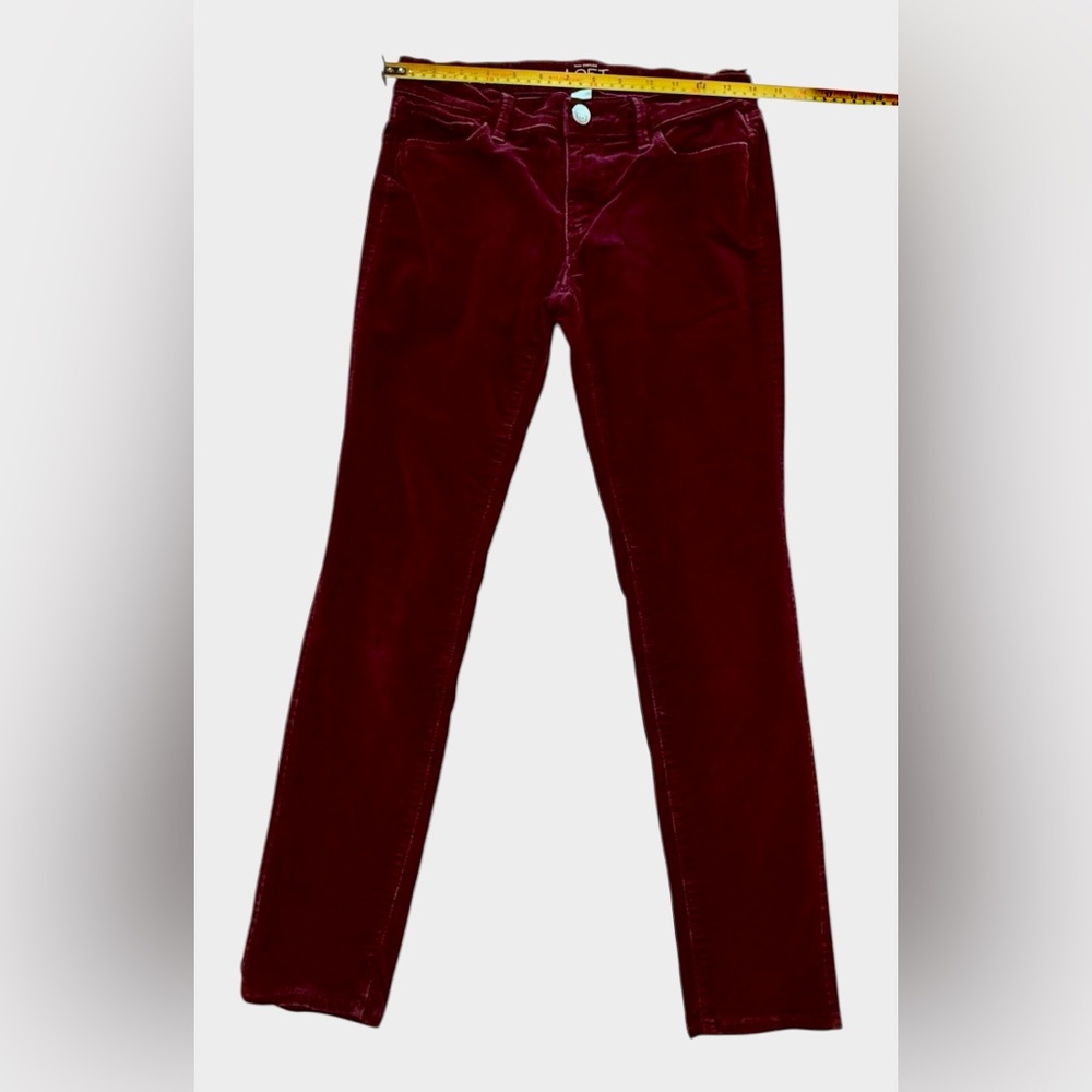 Ann Taylor LOFT Women's Deep Purple Plum Corduroy Modern Skinny Jeans Size 2P - Picture 7 of 16